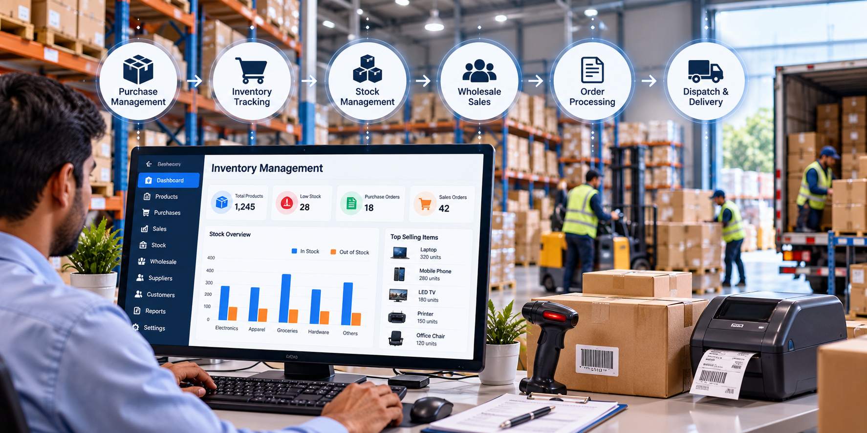 Warehouse inventory storage